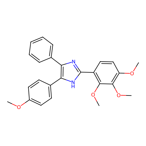 4-(4-methoxyphenyl)-5-phenyl-2-(2,3,4-trimethoxyphenyl)-1H-imidazole structure