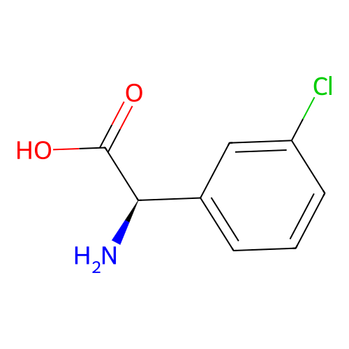 (2R)-2-amino-2-(3-chlorophenyl)acetic acid structure