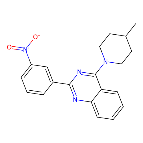 4-(4-Methylpiperidin-1-yl)-2-(3-nitrophenyl)quinazoline structure