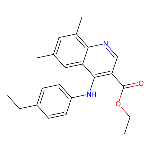 Ethyl 4-[(4-ethylphenyl)amino]-6,8-dimethylquinoline-3-carboxylate structure