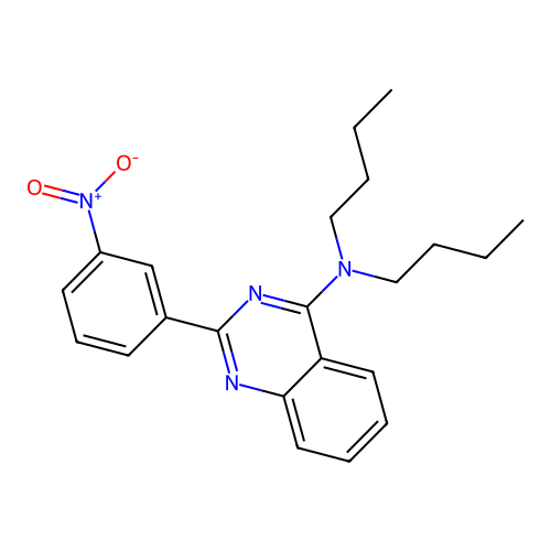 N,N-二丁基-2-(3-硝基苯基)喹唑啉-4-胺 structure