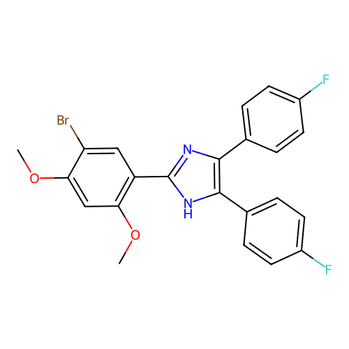 2-(5-bromo-2,4-dimethoxyphenyl)-4,5-bis(4-fluorophenyl)-1H-imidazole structure
