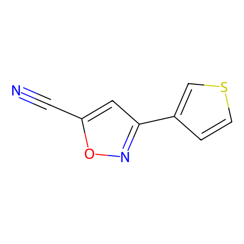 3-(Thiophen-3-yl)isoxazole-5-carbonitrile structure