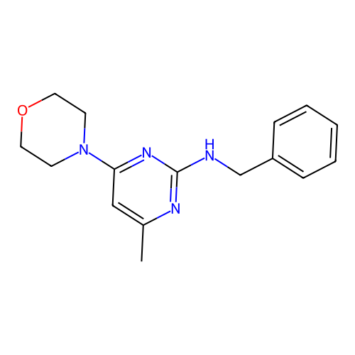 N-benzyl-4-methyl-6-morpholin-4-ylpyrimidin-2-amine structure