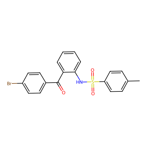 N-(2-(4-bromobenzoyl)phenyl)-4-methylbenzenesulfonamide structure
