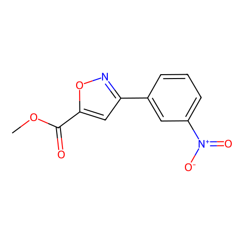 Methyl 3-(3-nitrophenyl)-1,2-oxazole-5-carboxylate structure