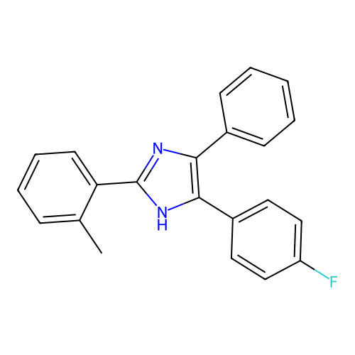 4-(4-fluorophenyl)-2-(2-methylphenyl)-5-phenyl-1H-imidazole structure