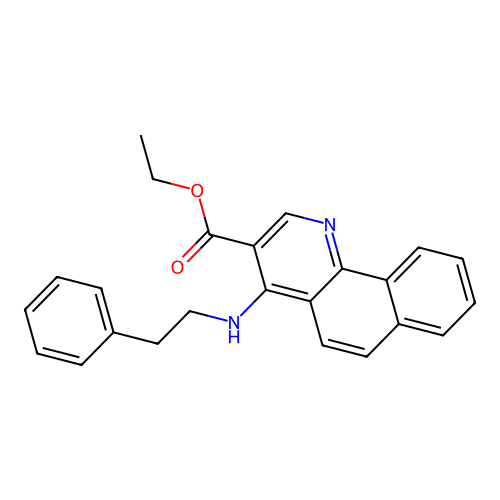 Ethyl 4-(phenethylamino)benzo[h]quinoline-3-carboxylate structure