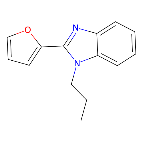 2-(furan-2-yl)-1-propyl-1H-benzimidazole structure