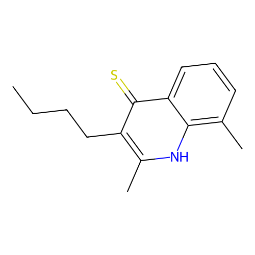 3-Butyl-2,8-dimethylquinoline-4-thiol structure