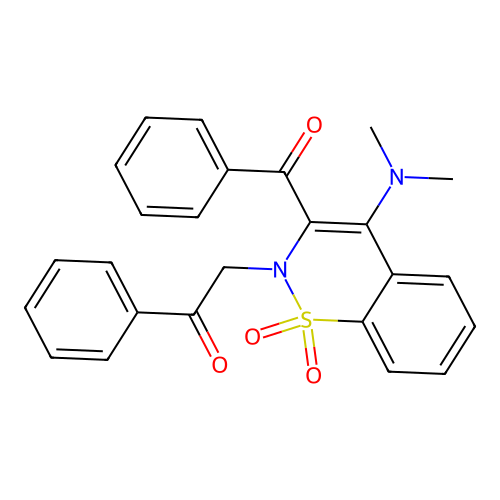2-[3-benzoyl-4-(dimethylamino)-1,1-dioxo-1 structure