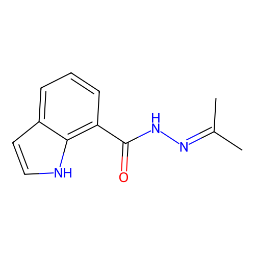 N'-(propan-2-ylidene)-1H-indole-7-carbohydrazide structure