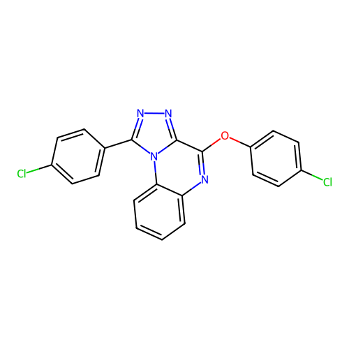4-(4-Chlorophenoxy)-1-(4-chlorophenyl)-[1,2,4]triazolo[4,3-a]quinoxaline structure