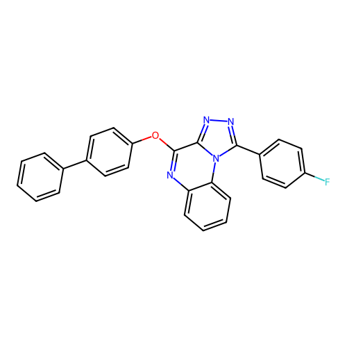 4-(Biphenyl-4-yloxy)-1-(4-fluorophenyl)[1,2,4]triazolo[4,3-a]quinoxaline structure