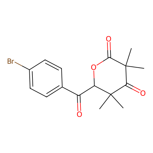 6-(4-Bromobenzoyl)-3,3,5,5-tetramethyldihydro-2H-pyran-2,4(3H)-dione structure