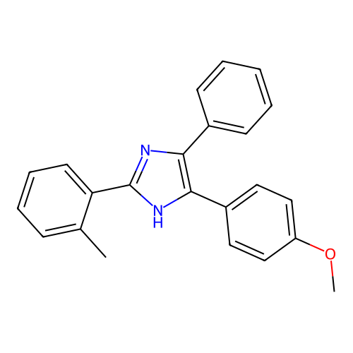 5-(4-methoxyphenyl)-2-(2-methylphenyl)-4-phenyl-1H-imidazole structure