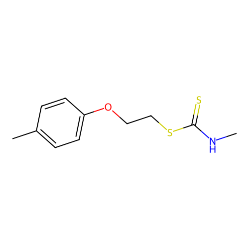 2-(4-Methylphenoxy)ethyl methylcarbamodithioate structure
