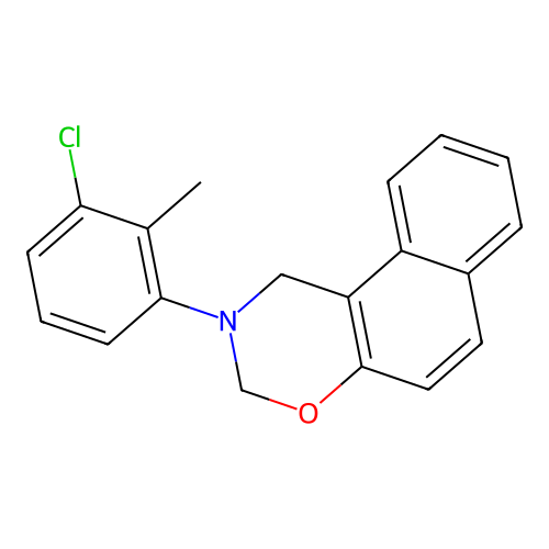 2-(3-chloro-2-methylphenyl)-2,3-dihydro-1H-naphtho[1,2-e][1,3]oxazine structure