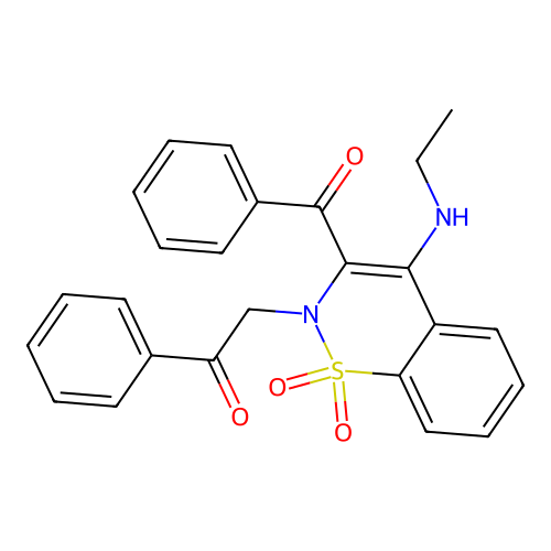 2-[3-benzoyl-4-(ethylamino)-1,1-dioxo-1 structure