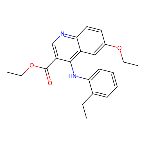 Ethyl 6-ethoxy-4-[(2-ethylphenyl)amino]quinoline-3-carboxylate structure