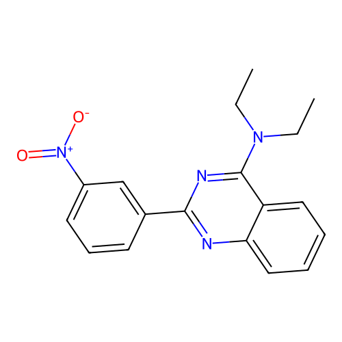 N,N-diethyl-2-(3-nitrophenyl)quinazolin-4-amine structure