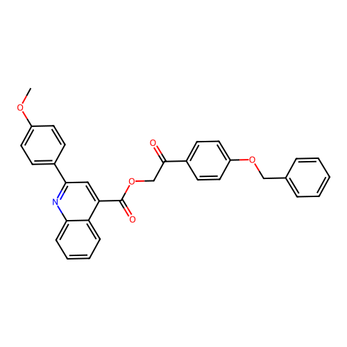 2-(4-(Benzyloxy)phenyl)-2-oxoethyl 2-(4-methoxyphenyl)quinoline-4-carboxylate structure