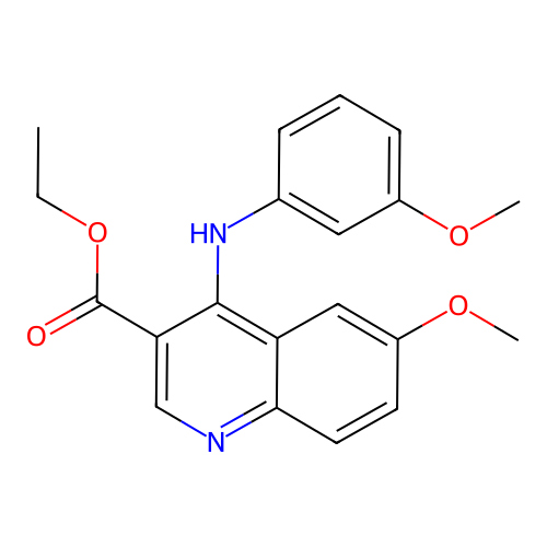 Ethyl 6-methoxy-4-[(3-methoxyphenyl)amino]quinoline-3-carboxylate structure
