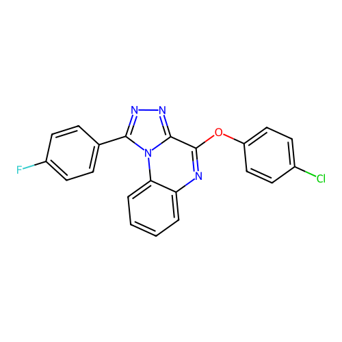 4-(4-Chlorophenoxy)-1-(4-fluorophenyl)-[1,2,4]triazolo[4,3-a]quinoxaline structure