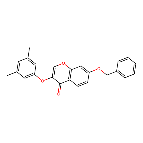 7-(benzyloxy)-3-(3,5-dimethylphenoxy)-4H-chromen-4-one structure