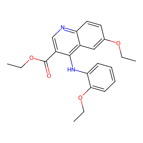 Ethyl 6-ethoxy-4-[(2-ethoxyphenyl)amino]quinoline-3-carboxylate structure