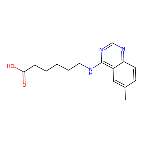 6-[(6-Methylquinazolin-4-yl)amino]hexanoic acid structure