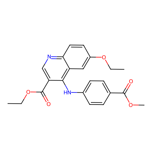 Ethyl 6-ethoxy-4-{[4-(methoxycarbonyl)phenyl]amino}quinoline-3-carboxylate structure