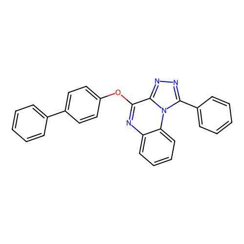 4-(Biphenyl-4-yloxy)-1-phenyl[1,2,4]triazolo[4,3-a]quinoxaline structure