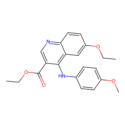 Ethyl 6-ethoxy-4-[(4-methoxyphenyl)amino]quinoline-3-carboxylate structure