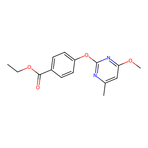 Ethyl 4-(6-methoxy-4-methylpyrimidin-2-yloxy)benzoate structure