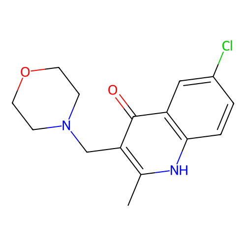 6-Chloro-2-methyl-3-(morpholin-4-ylmethyl)quinolin-4-ol structure