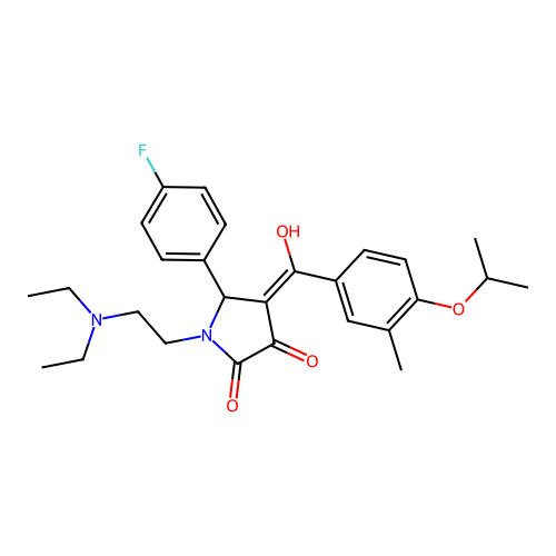 1-(2-(Diethylamino)ethyl)-5-(4-fluorophenyl)-3-hydroxy-4-(4-isopropoxy-3-methylbenzoyl)-1H-pyrrol-2(5H)-one structure