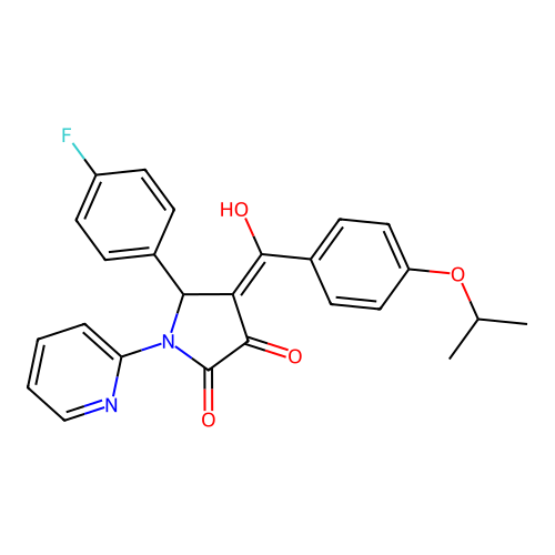 5-(4-fluorophenyl)-3-hydroxy-4-(4-isopropoxybenzoyl)-1-(pyridin-2-yl)-1H-pyrrol-2(5H)-one structure