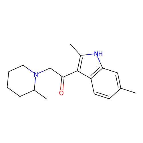 1-(2,6-dimethyl-1H-indol-3-yl)-2-(2-methylpiperidin-1-yl)ethanone structure