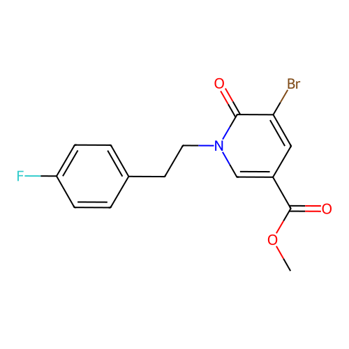 Methyl 5-bromo-1-[2-(4-fluorophenyl)ethyl]-6-oxopyridine-3-carboxylate structure