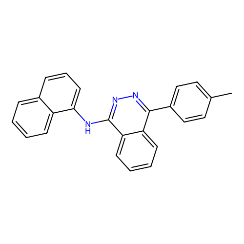N-[(1Z)-4-(4-methylphenyl)phthalazin-1(2H)-ylidene]naphthalen-1-amine structure