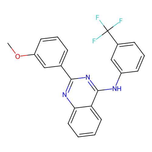 2-(3-methoxyphenyl)-N-[3-(trifluoromethyl)phenyl]quinazolin-4-amine structure
