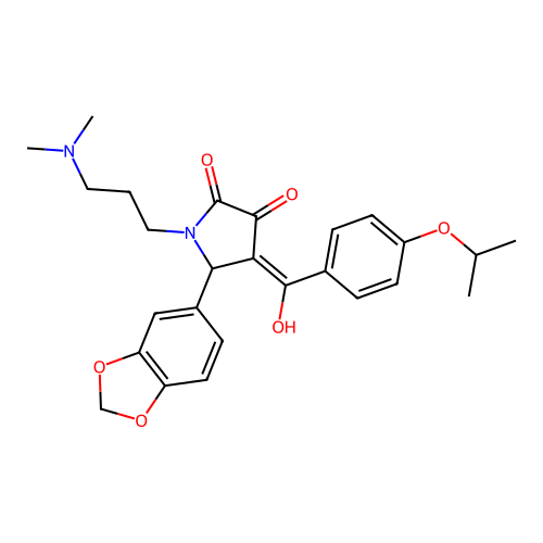 5-(1,3-benzodioxol-5-yl)-1-[3-(dimethylamino)propyl]-3-hydroxy-4-(4-isopropoxybenzoyl)-1,5-dihydro-2H-pyrrol-2-one structure
