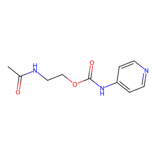 2-acetamidoethyl N-pyridin-4-ylcarbamate structure