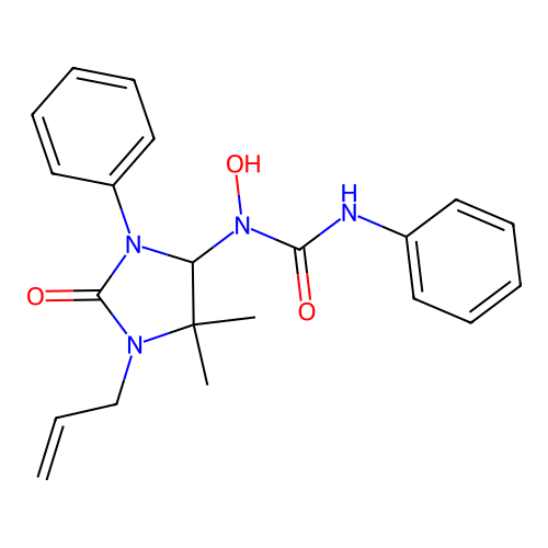 1-(1-Allyl-5,5-dimethyl-2-oxo-3-phenylimidazolidin-4-yl)-1-hydroxy-3-phenylurea structure