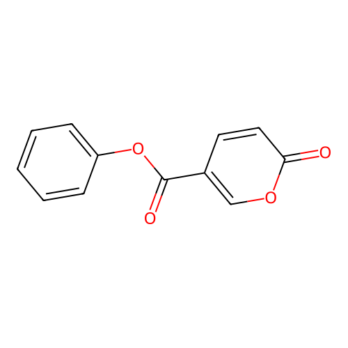 phenyl 2-oxo-2H-pyran-5-carboxylate structure