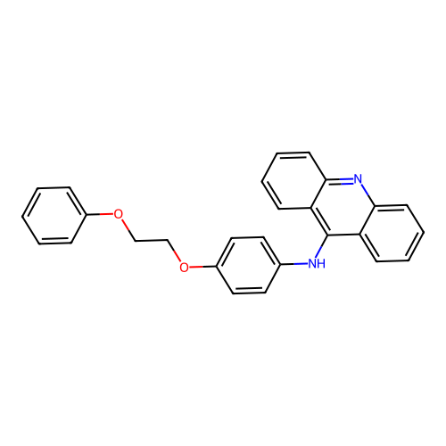 N-[4-(2-phenoxyethoxy)phenyl]acridin-9-amine structure