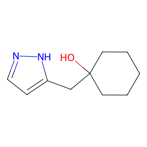 1-(1H-pyrazol-3-ylmethyl)cyclohexanol structure