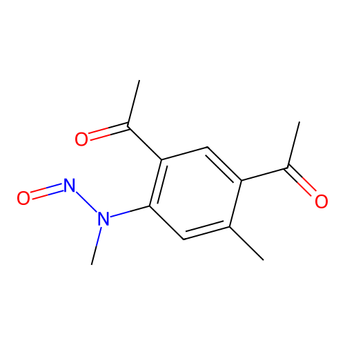 N-(2,4-diacetyl-5-methylphenyl)-N-methylnitrous amide structure