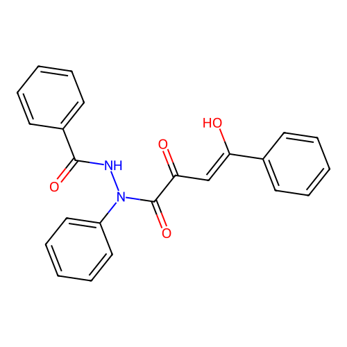 N'-[(2Z)-2-hydroxy-4-oxo-4-phenylbut-2-enoyl]-N'-phenylbenzohydrazide structure